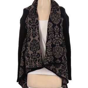 Shima Novelli Black and Gold Cardigan Sweater Small